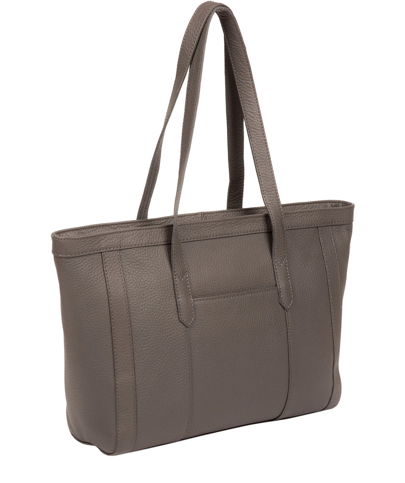 'Farah' Grey Leather Tote Bag image 3