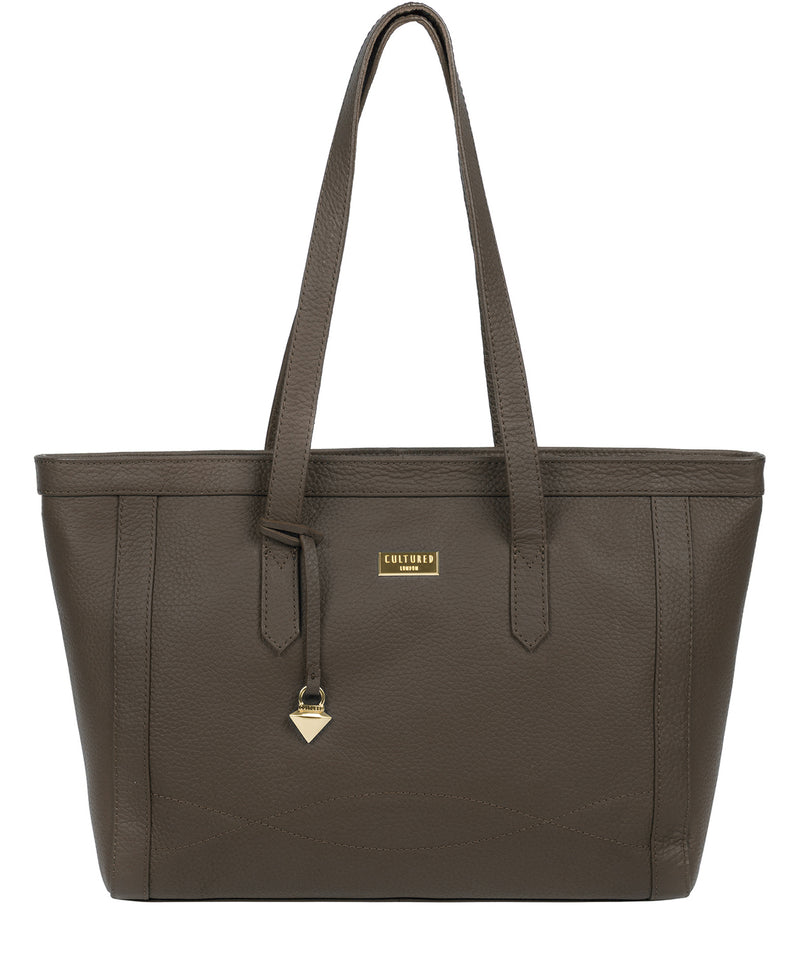 'Farah' Olive Leather Tote Bag Pure Luxuries London