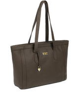 'Farah' Olive Leather Tote Bag image 5