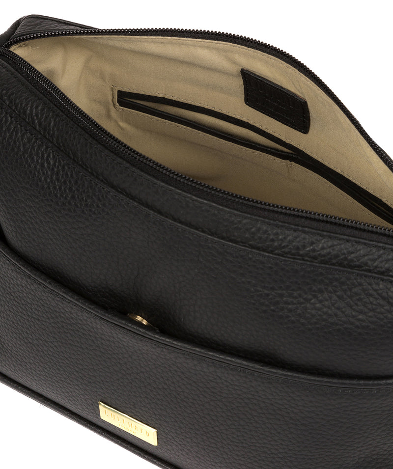 'Duana' Black Leather Shoulder Bag image 4