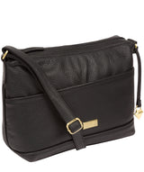 'Duana' Black Leather Shoulder Bag image 6