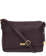 'Duana' Fig Leather Shoulder Bag image 1