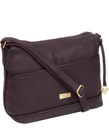 'Duana' Fig Leather Shoulder Bag image 6