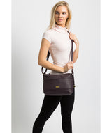 'Duana' Fig Leather Shoulder Bag image 2