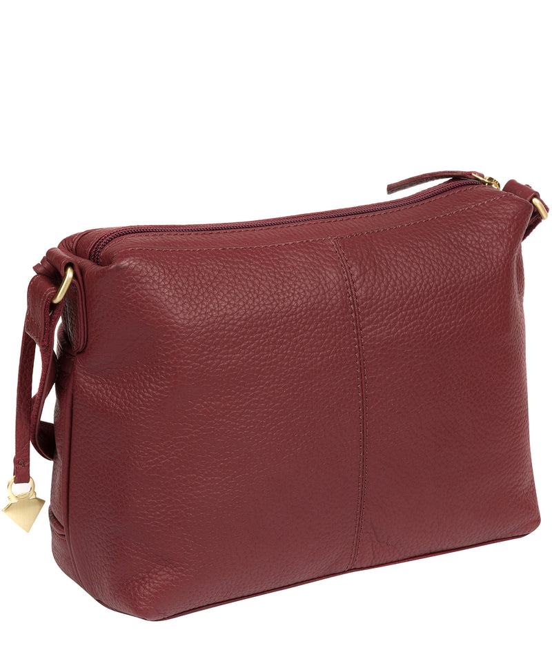 'Duana' Ruby Red Leather Shoulder Bag image 3