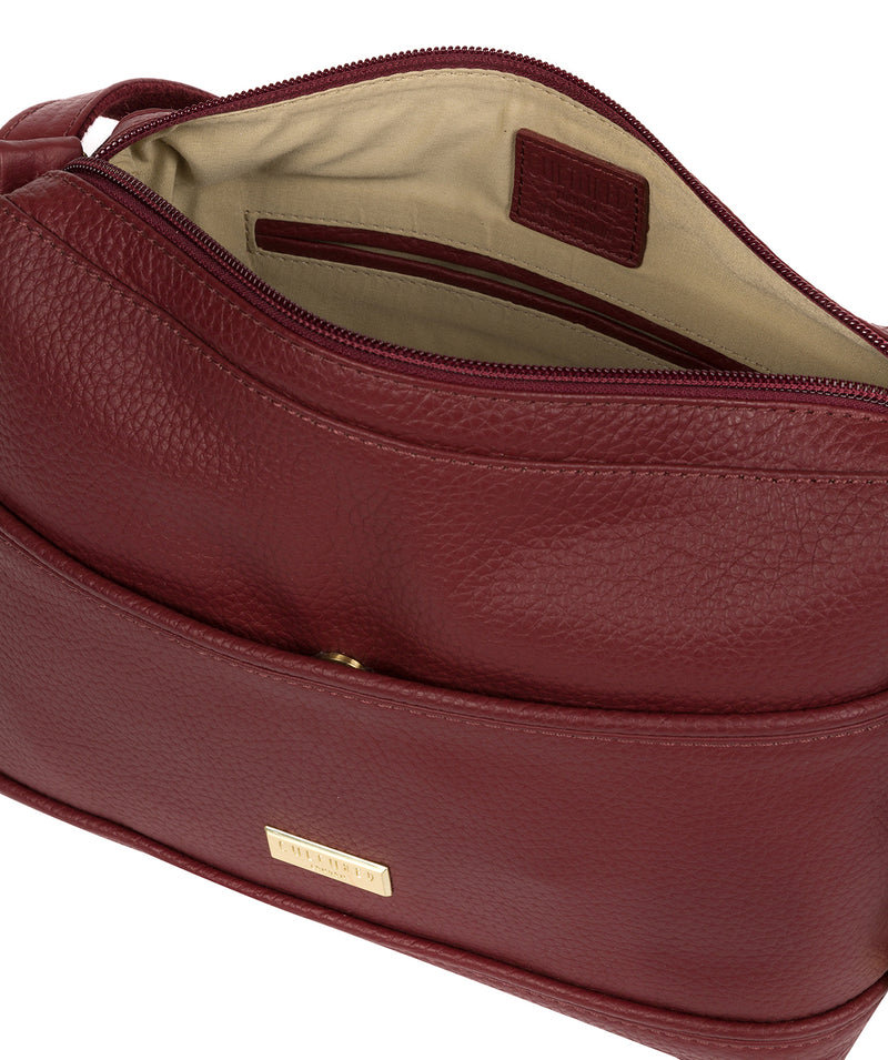 'Duana' Ruby Red Leather Shoulder Bag image 4