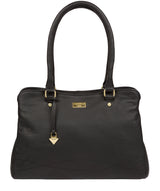 'Kiona' Black Leather Handbag Pure Luxuries London