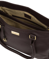 'Kiona' Dark Chocolate Leather Handbag Pure Luxuries London
