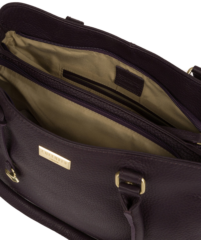 'Kiona' Fig Leather Handbag image 4