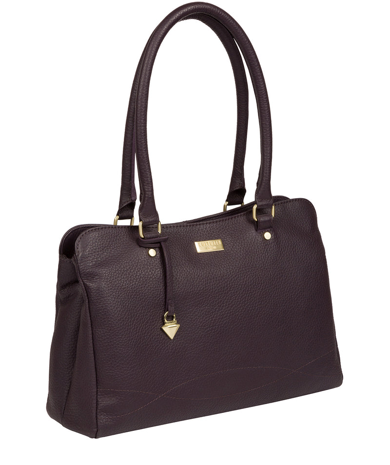 'Kiona' Fig Leather Handbag image 5