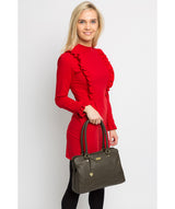 'Kiona' Olive Leather Handbag image 2