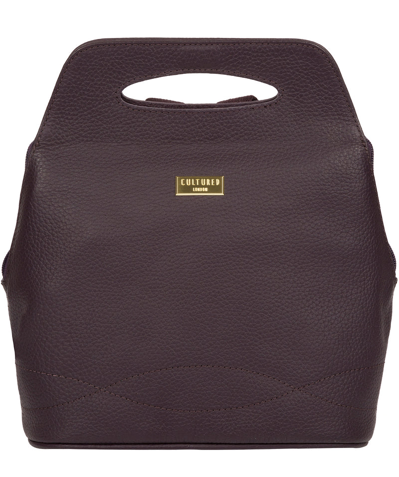'Priya' Fig Leather Backpack Pure Luxuries London
