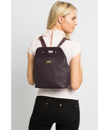 'Priya' Fig Leather Backpack Pure Luxuries London
