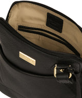 'Jarah' Black Leather Cross Body Bag Pure Luxuries London