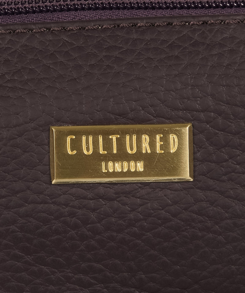 Purple Leather Crossbody Bag 'Jarah' by Cultured London Pure Luxuries