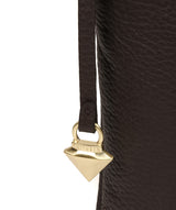 'Gianna' Dark Chocolate Leather Cross Body Bag Pure Luxuries London