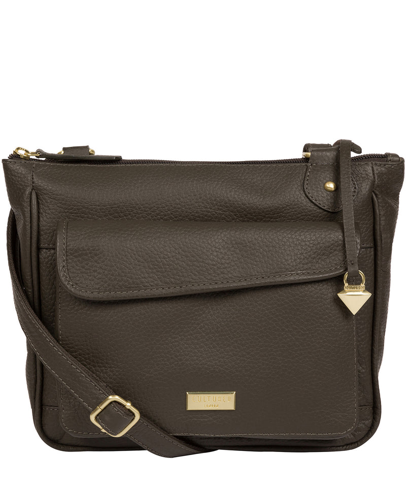 'Aria' Olive Leather Cross Body Bag image 1