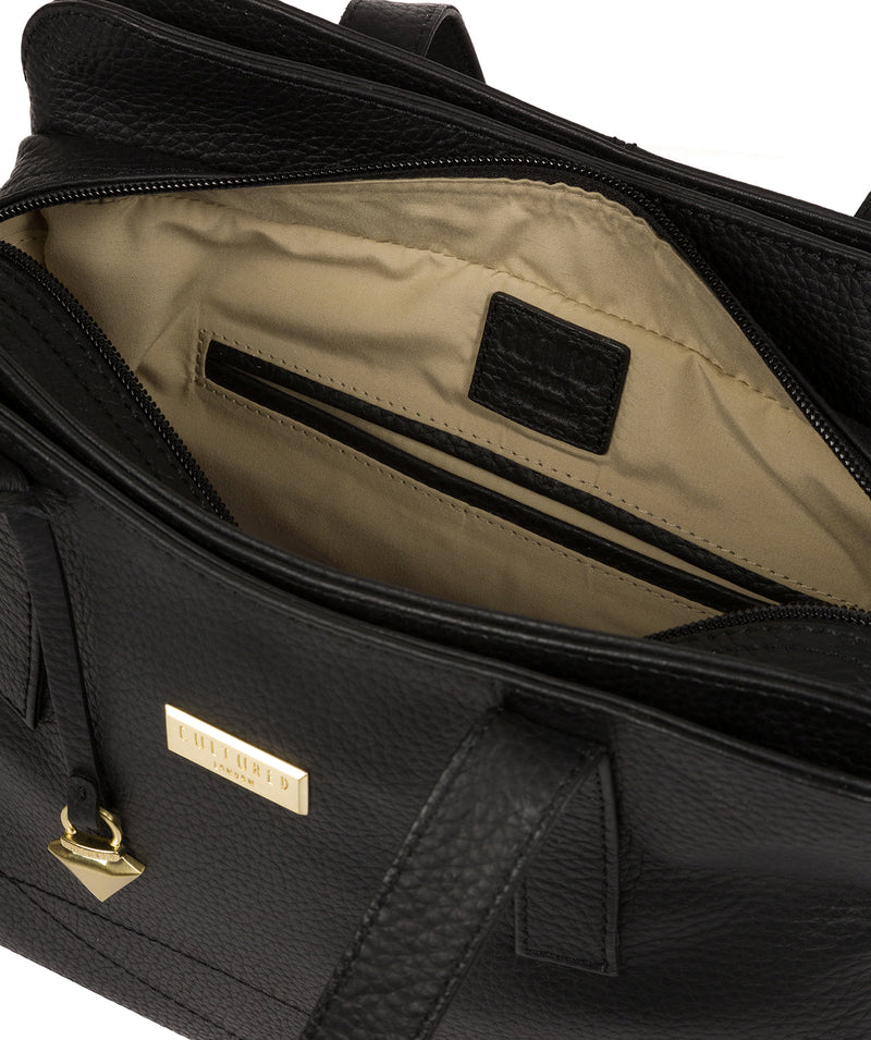 'Liana' Black Leather Handbag image 4