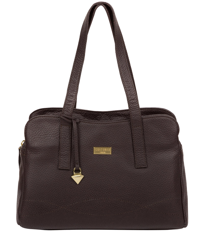 'Liana' Dark Chocolate Leather Handbag image 1
