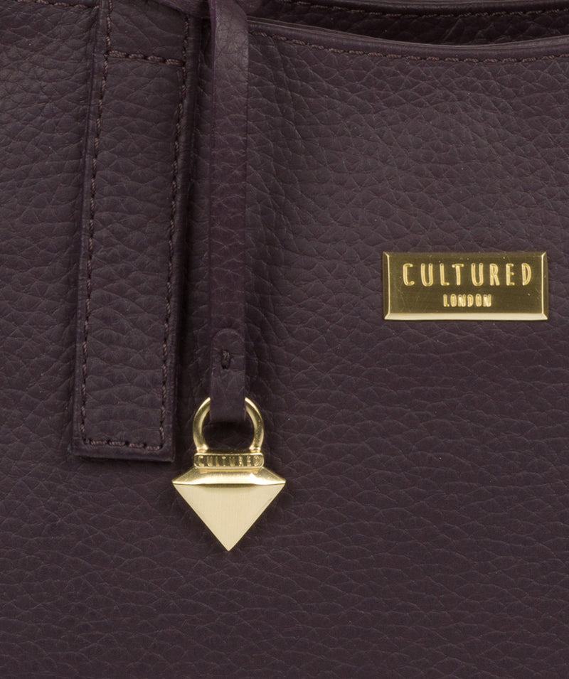 'Liana' Fig Leather Handbag Pure Luxuries London