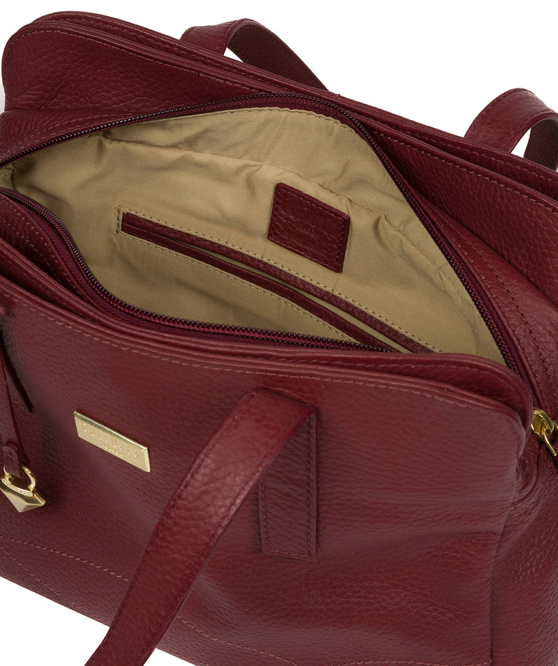 'Liana' Ruby Red Leather Handbag image 4