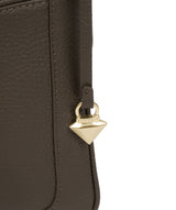 'Mireya' Olive Leather Cross Body Bag image 6