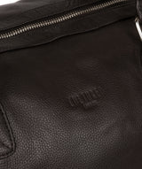 'Club' Dark Brown Leather Holdall image 6