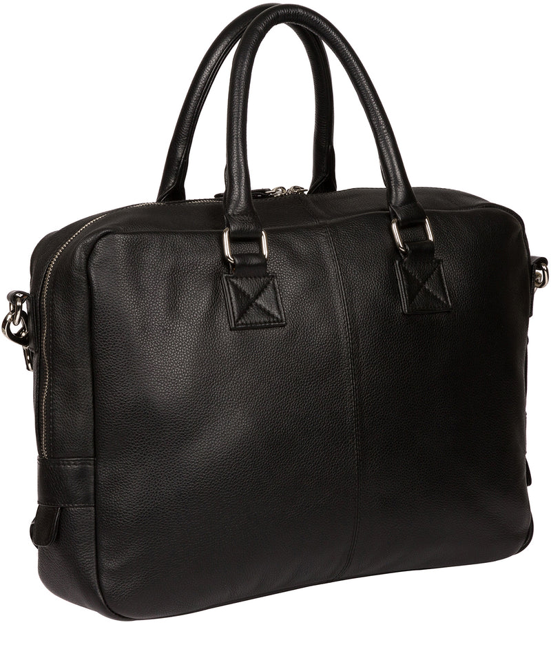 'Reagan' Black Leather Workbag image 3