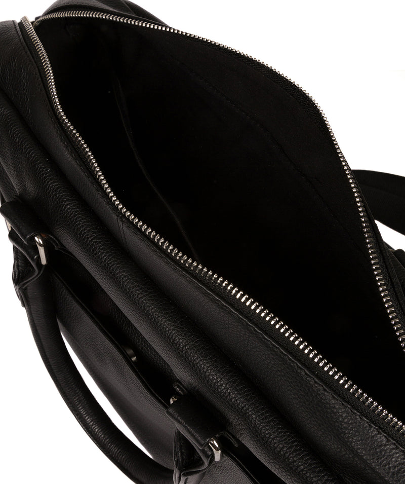 'Reagan' Black Leather Workbag image 4