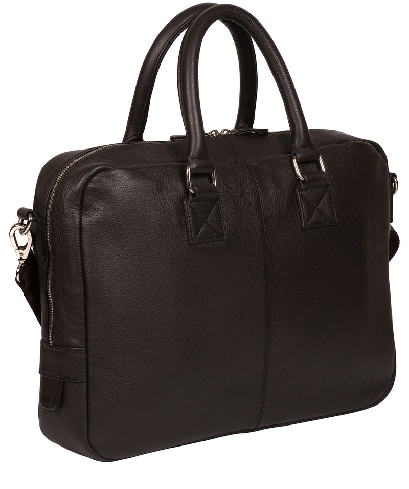 'Reagan' Dark Brown Leather Workbag image 3