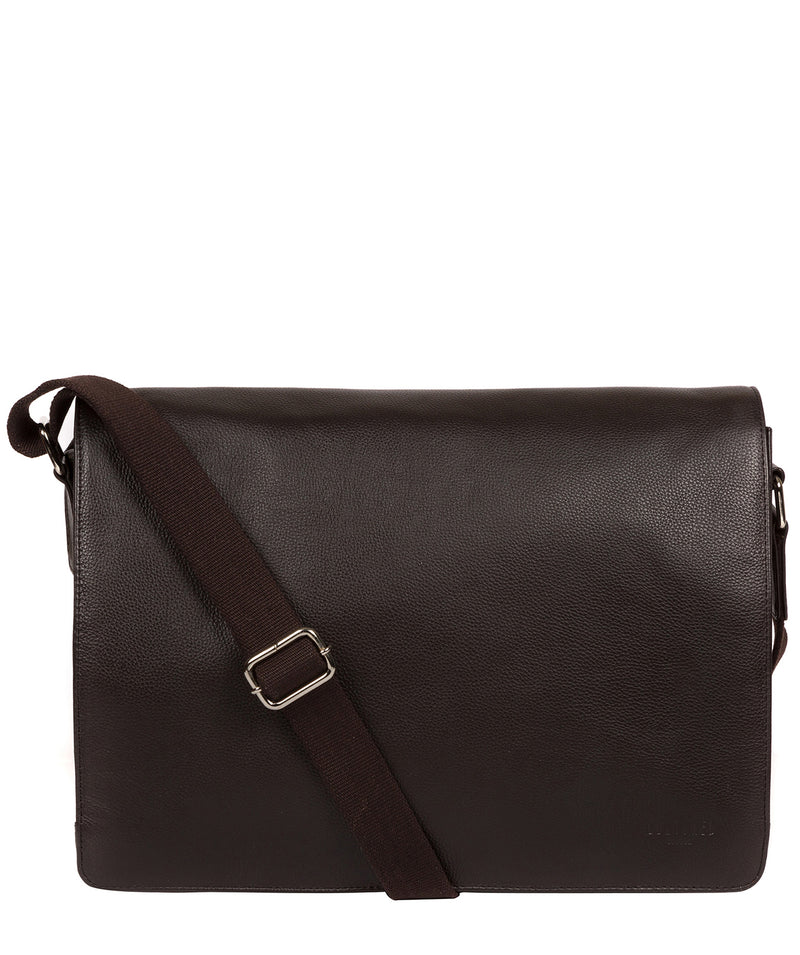'Daniel' Dark Brown Leather Messenger Bag image 1