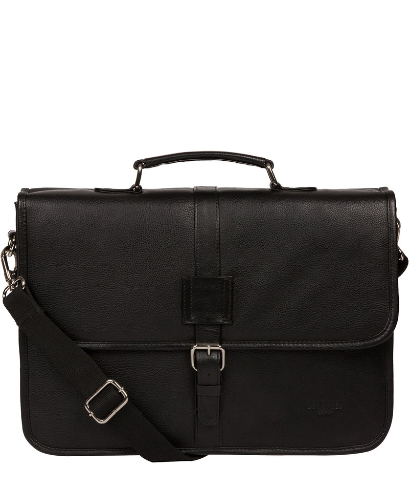 'Riley' Black Leather Workbag image 1