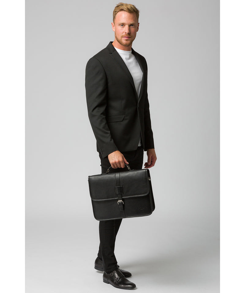 'Riley' Black Leather Workbag image 7