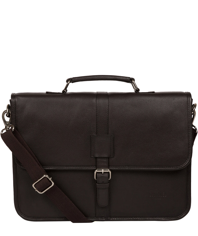 'Riley' Dark Brown Leather Workbag image 1