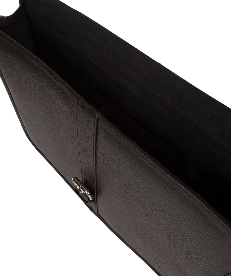 'Riley' Dark Brown Leather Workbag image 4