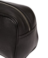 'Spader' Black Leather Washbag image 6