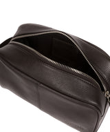 'Spader' Dark Brown Leather Washbag Pure Luxuries London
