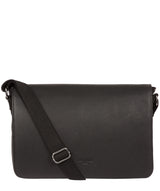 'Marv' Black Leather Messenger Bag image 1