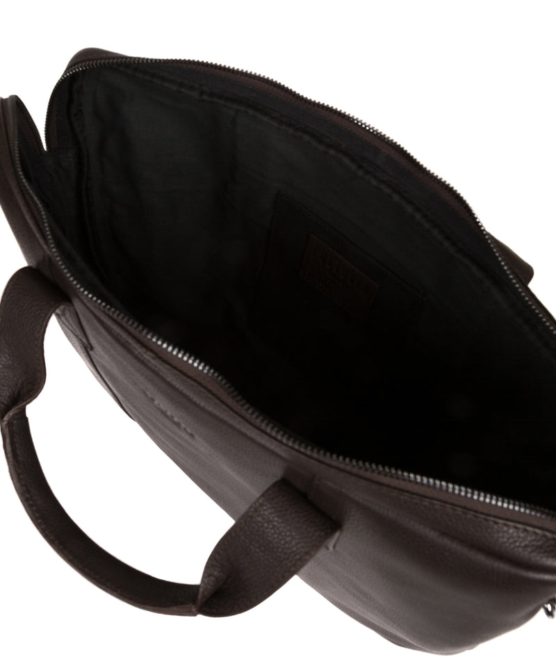 'Alex' Brown Leather Workbag Pure Luxuries London