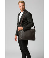 'Alex' Brown Leather Workbag Pure Luxuries London