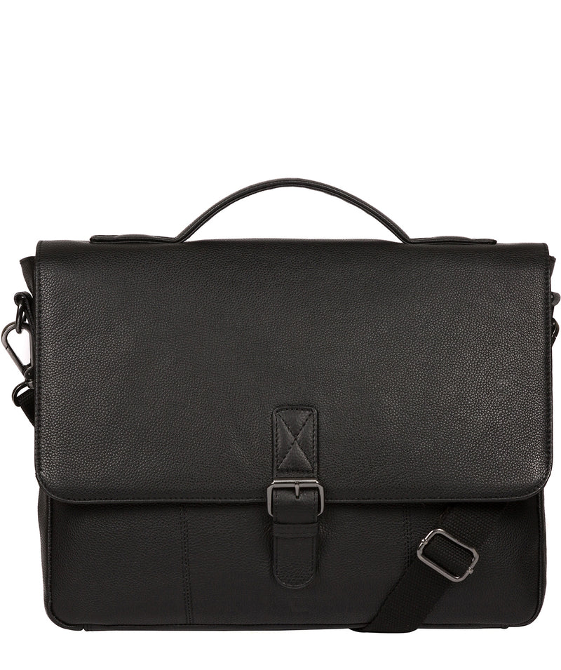 'Clarke' Black Leather Workbag Pure Luxuries London