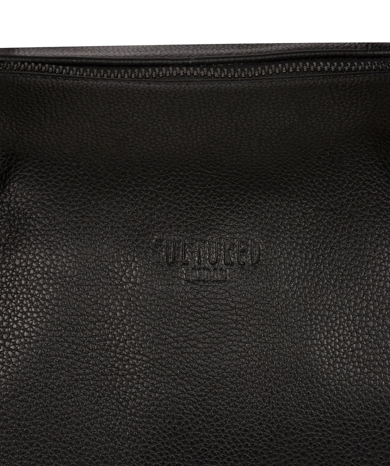 'Weekender' Black Leather Holdall image 6