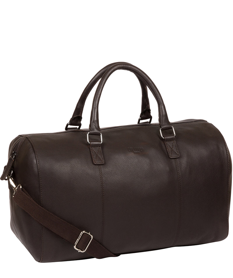 'Weekender' Brown Leather Holdall image 5