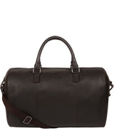 'Weekender' Dark Brown Leather Holdall Pure Luxuries London