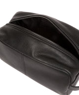 'Sail' Black Leather Washbag image 4