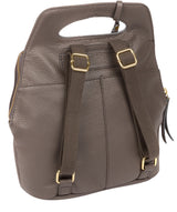 'Phoebe' Silver Grey Leather Backpack image 3