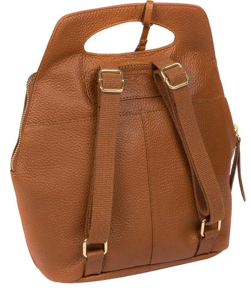 'Phoebe' Tan Leather Backpack Pure Luxuries London