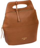 'Phoebe' Tan Leather Backpack image 5