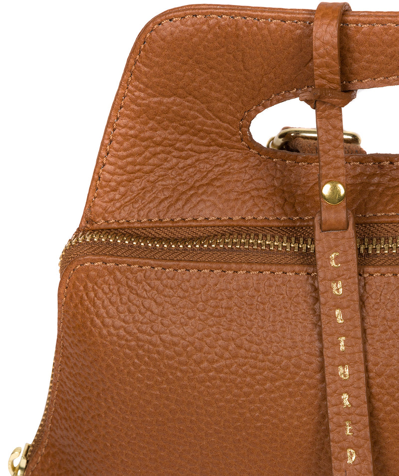 'Phoebe' Tan Leather Backpack image 6