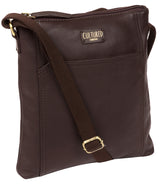 'Lucie' Brown Leather Cross Body Bags Pure Luxuries London